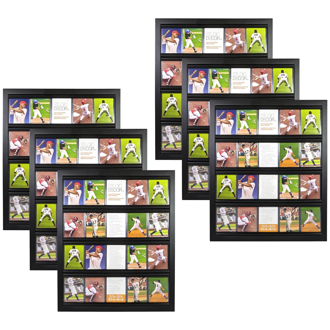 6 Pack: Collector Sports Card Wall Display Frame by Studio Décor®